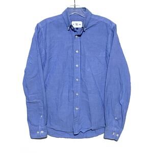 RVYC No Boat No Problem Button Down Blue Shirt Long Sleeve Cotton Mens Small